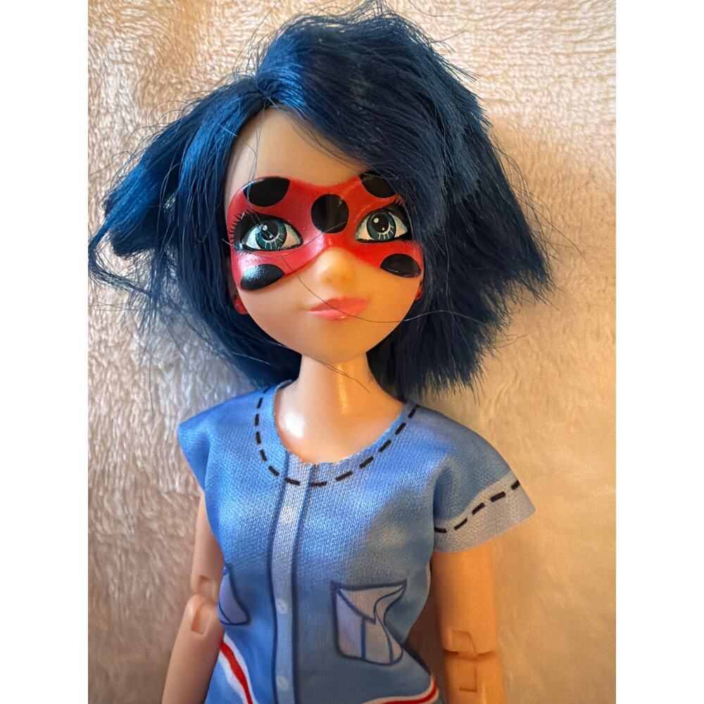 2020 Zagtoon Miraculous Ladybug Marinette Fashion Doll Blue Hair Red Mask - Picture 4 of 12